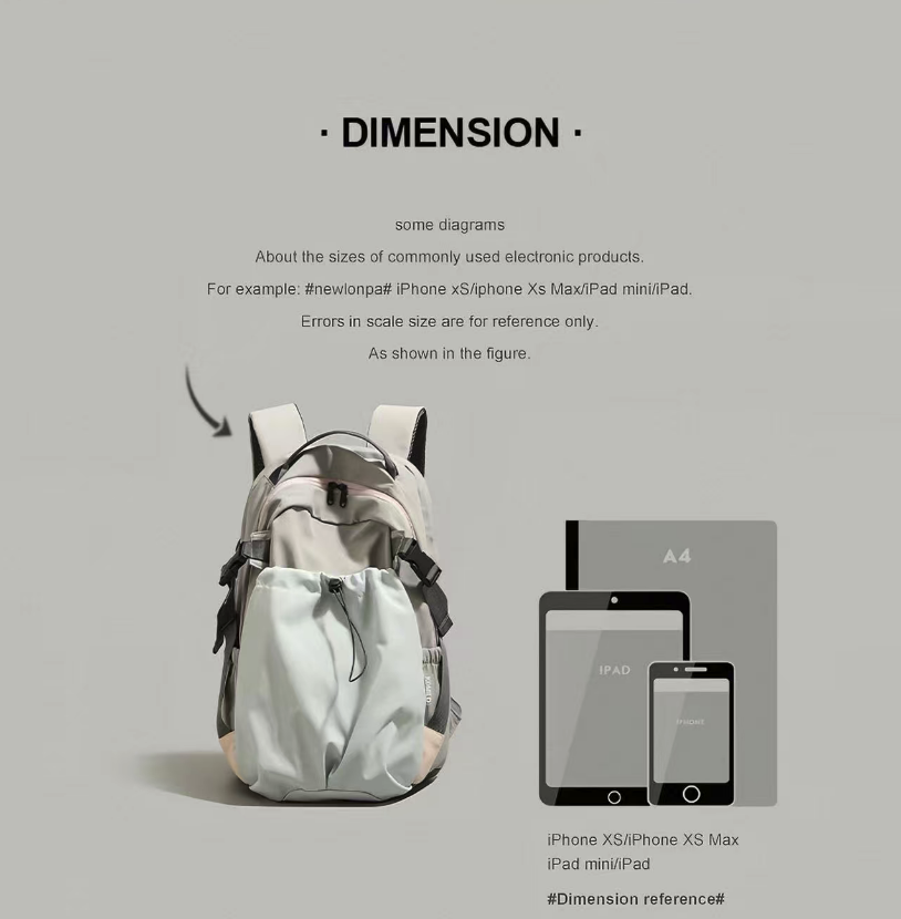 Sage Green Minimalist Nylon Backpack — Lightweight Water-Resistant College Daypack for Women, Fits 14" Laptop, School / Commute / Travel